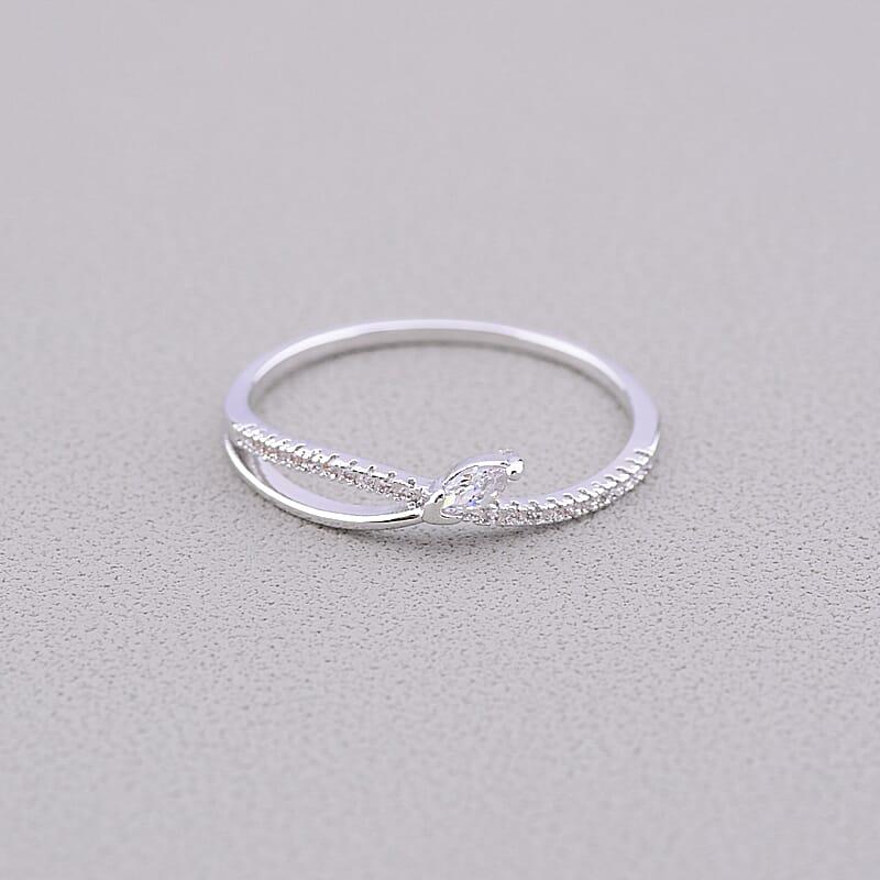 Каблучка біжутерія Фіаніт (Срібло), фото 1