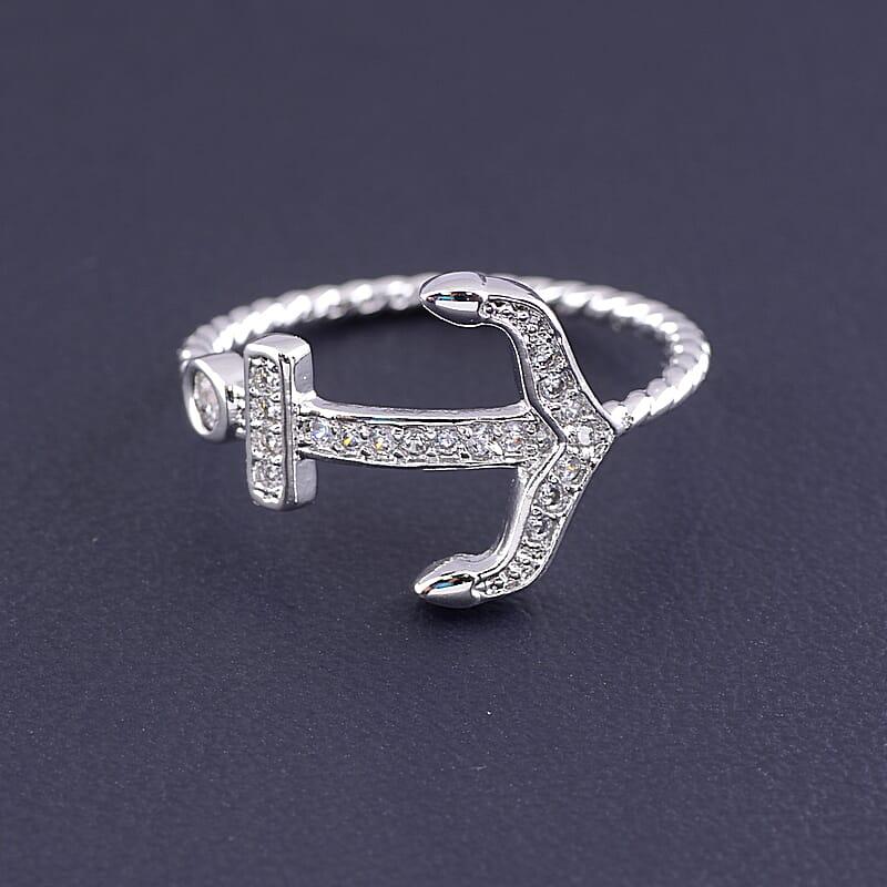 Каблучка біжутерія Фіаніт 'XUPING' (родій), фото 1