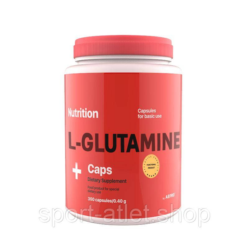 Амінокислота AB Pro L-Glutamine Caps, 360 капсул, фото 1