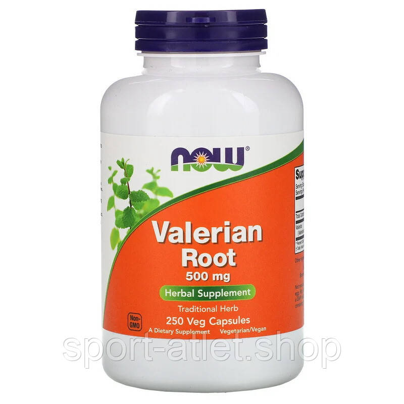Натуральна добавка NOW Valerian Root 500 mg, 250 вегакапсул
