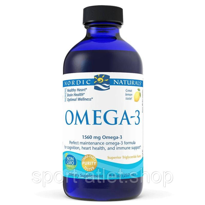 Жирні кислоти Nordic Naturals Omega-3, 237 мл, фото 1