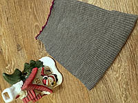 Заготовка для шапки - бини с одинарным отворотом (т. серый меланж) (арт. 60072)