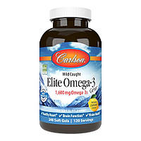 Жирные кислоты Carlson Labs Elite Omega 3 Gems, 240 капсул