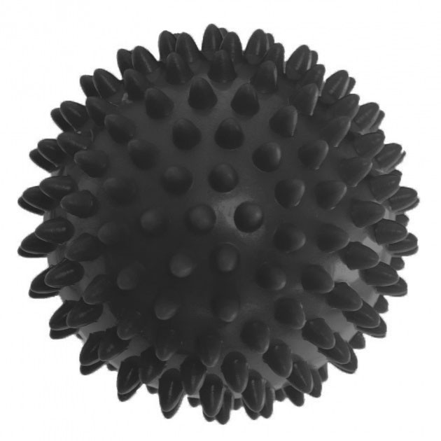 Масажний м'ячик PVC 7.5 см жорсткий чорний