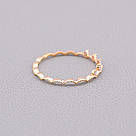 Каблучка біжутерія Фіаніт (позолота 18к), фото 2