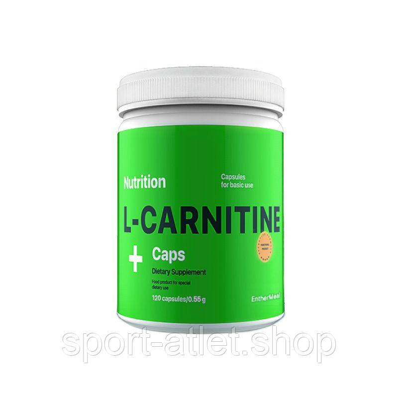 Жироспалювач EntherMeal L-Carnitine, 120 капсул, фото 1