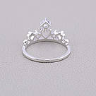 Каблучка біжутерія 'Big Dipper' Фіаніт (родій), фото 3