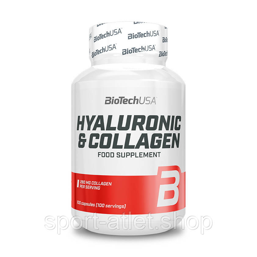 Препарат для суглобів і зв'язок BioTech Hyaluronic and Collagen, 100 капсул