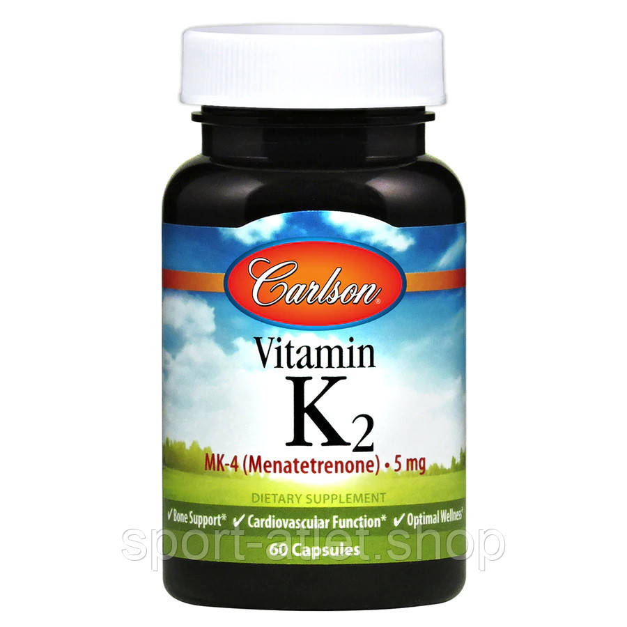 Вітаміни та мінерали Carlson Labs Vitamin K2, 60 капсул