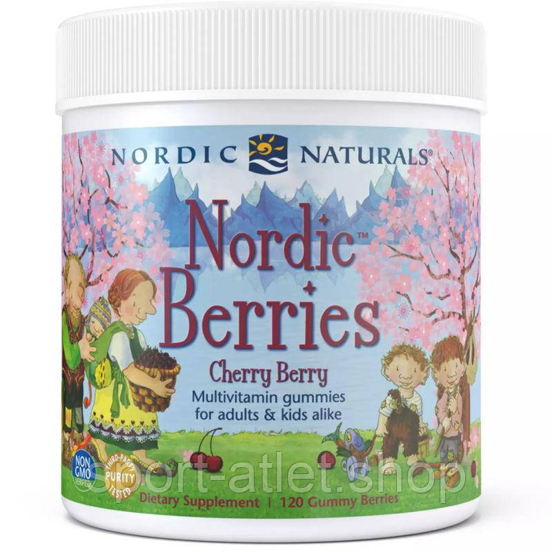 Вітаміни та мінерали Nordic Naturals Nordic Berries, 120 желейок вишня