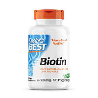 Витамины и минералы Doctor's Best Biotin 10 000 mcg, 120 вегакапсул