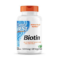 Витамины и минералы Doctor's Best Biotin 5000 mcg, 120 вегакапсул