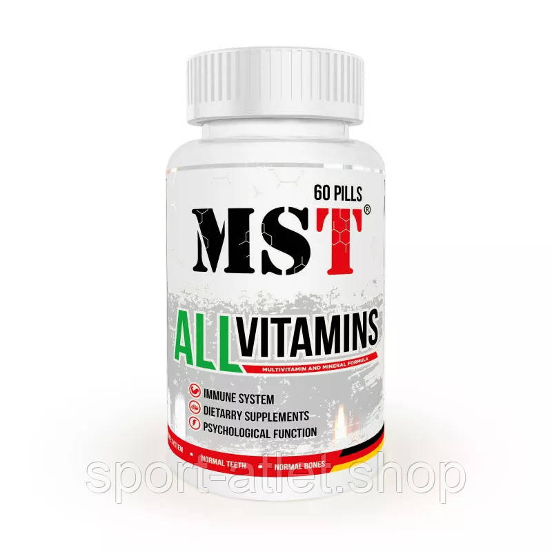 Вітаміни та мінерали MST AllVitamins, 60 таблеток