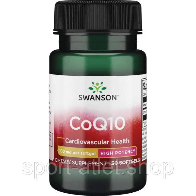 Натуральна добавка Swanson CoQ10 100 mg High Potency, 50 капсул, фото 1