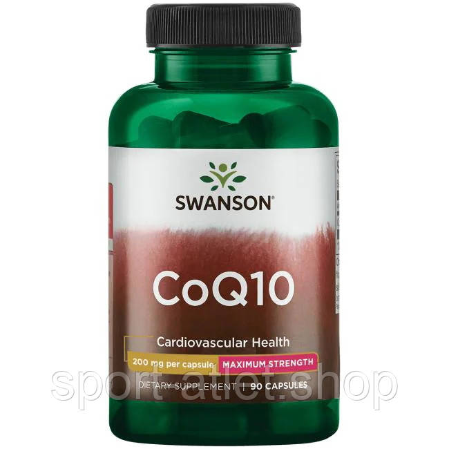 Натуральна добавка Swanson CoQ10 200 mg Maximum Strength, 90 капсул, фото 1