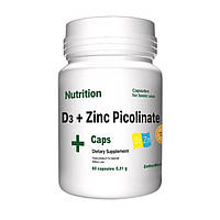 Витамины и минералы EntherMeal D3 + Zinc Picolinate, 60 капсул