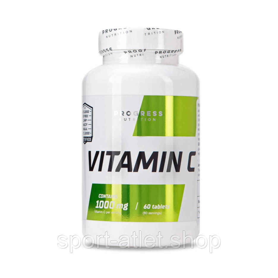 Вітаміни та мінерали Progress Nutrition Vitamin C 1000 mg, 60 таблеток