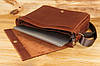 Чоловіча сумка Брендон з натуральної шкіри колір Коньяк, фото 7