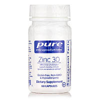 Витамины и минералы Pure Encapsulations Zinc 30 mg, 60 капсул