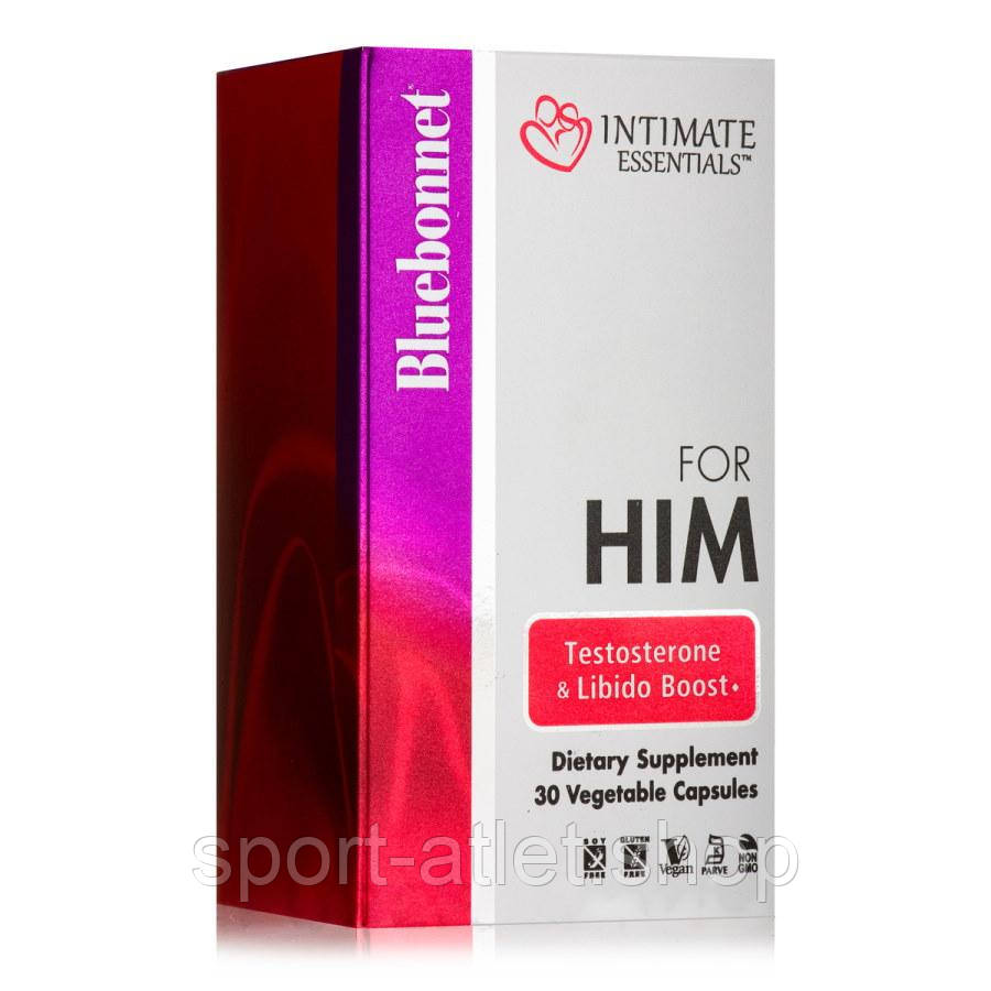 Стимулятор тестостерону Bluebonnet Intimate Essentials For Him Testosterone & Libido Boost, 30 вегакапсул