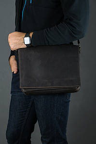 Чоловіча сумка Брендон з натуральної шкіри колір Шоколад