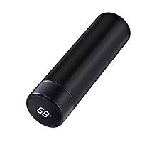 Розумний термос з датчиком індикатором температури чорний термочашка 500 мл з інтелектуальним LED екраном