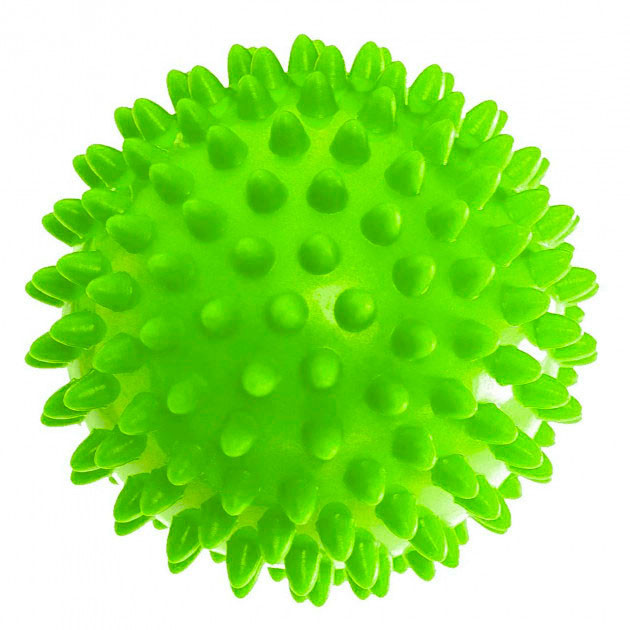 Масажний м'ячик PVC 7.5 см жорсткий зелений