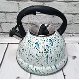 Чайник зі свистком 3 л із неіржавкої сталі Edenberg EB-1990 Чайник для індукційної плити Чайник газовий, фото 6