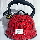 Чайник зі свистком 3 л із неіржавкої сталі Edenberg EB-1990 Чайник для індукційної плити Чайник газовий, фото 4