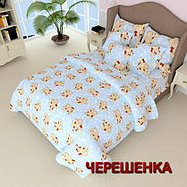 Тканина для постільної білизни Бязь "Gold" Lux дитяча GLB0292blue (50м) ведмедики на блакитному, фото 4