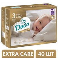 Подгузники Дада Экстра Кэир 3 Миди (4-9 килограмм) Dada Extra Care 40 штук