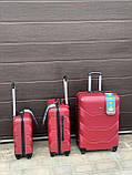 Сумка дорожная на колесах 65л Дорожній чемодан М Дорожня сумка ЧЕРВОНИЙ СЕРЕДНЯ Валіза на 4х колесах, фото 9