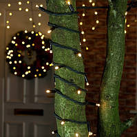 Вулична новорічна гірлянда довжина 10м. 100LED  колір Теплий Білий