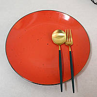 Оранжевая обеденная тарелка 26 см Ardesto Bagheria Warm apricot