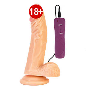 Фалоімітатор Alive Enzo з вібрацією, ПВХ, діаметр 4,3sм