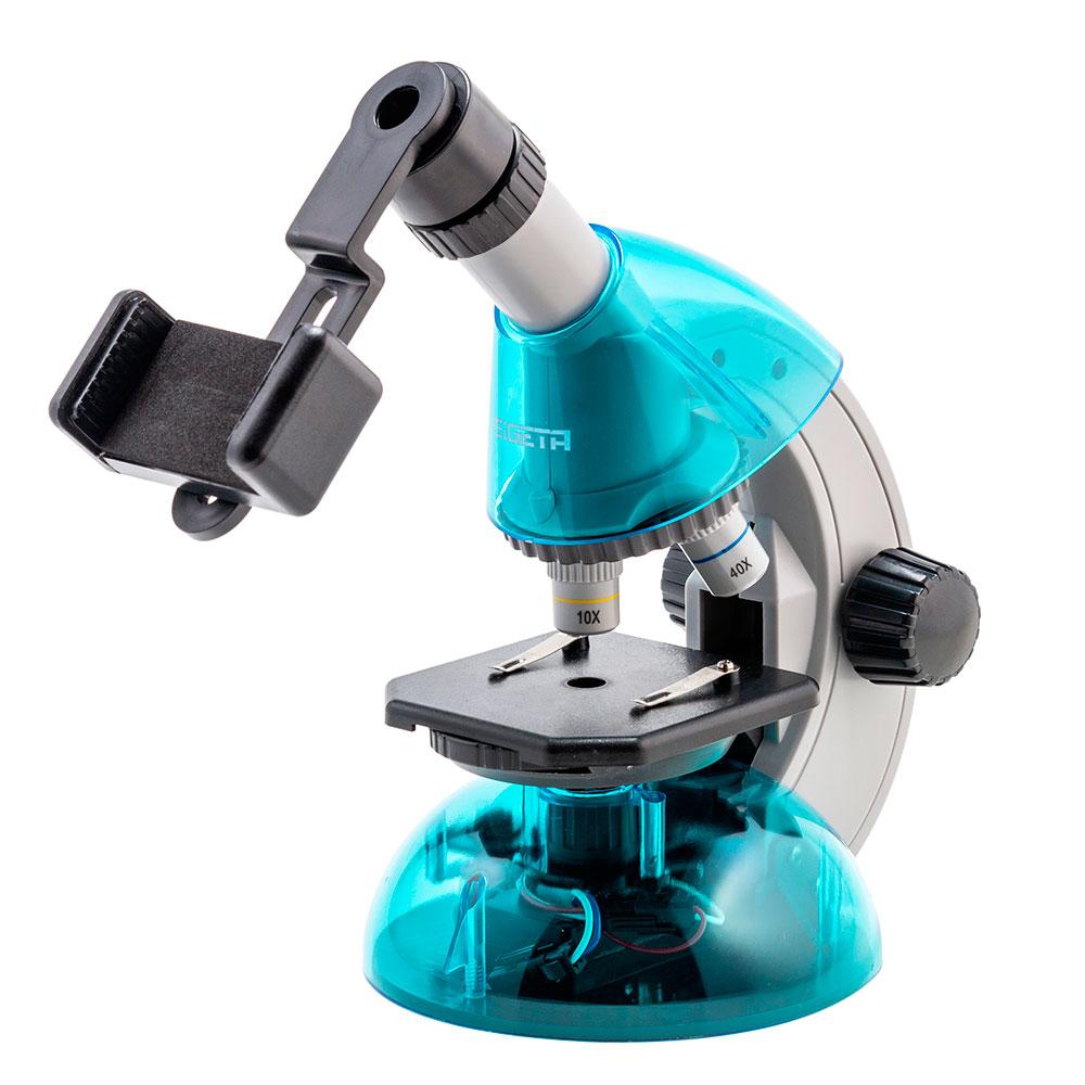 Біологічний мікроскоп SIGETA MIXI 40x-640x BLUE (з адаптером для смартфона)