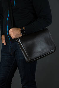 Чоловіча сумка Брендон з натуральної шкіри колір Шоколад