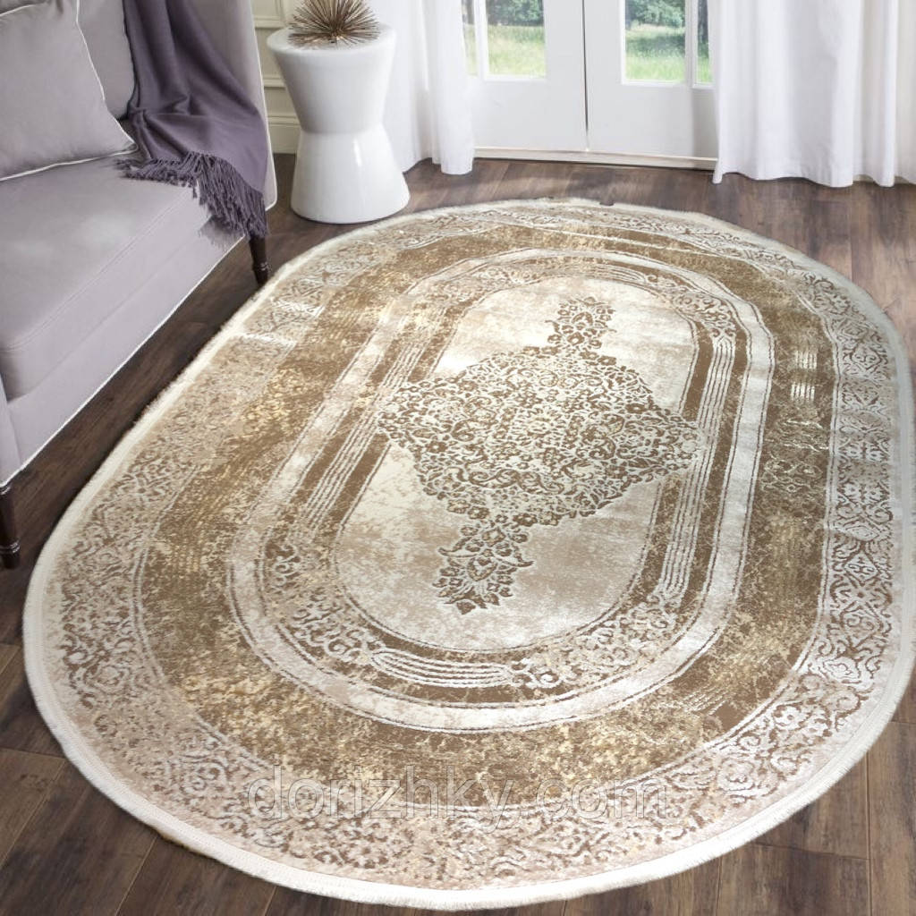 150X230 см Carina KR00A килим овальний, на підлогу.