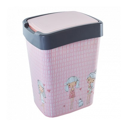 Відро для сміття "Євро" з принтами-10л