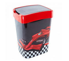 Відро для сміття "Євро" з принтами-10л, фото 5