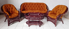 Комплект плетених меблів Cruzo Копакабана набір диван трьох-місний+два крісла+ журнальний столик