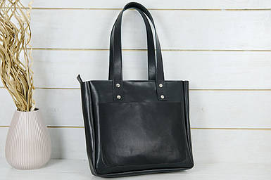 Жіночий шоппер Белла з натуральної шкіри колір Чорний