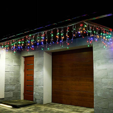 Гірлянда бахрома вулична зовнішня 12 м 300 LED Springos + Flash CL0319 різнокольорова, фото 1