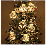 Гірлянда Xmas M-1 Copper curtain ball lamp 7257 Сніговик, різнокольорова, фото 6