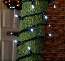 Вулична новорічна гірлянда довжина 10м. 100LED  колір Холодний Білий