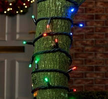 Вулична новорічна гірлянда довжина 10м. 100LED  колір Різнокольоровий