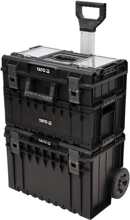 Ящик на Колесах (585 х 425 х 810 мм) 3 Секції Для Інструментів YATO YT-09161