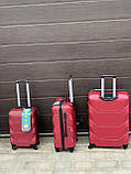 Сумка дорожная на колесах 65л Дорожній чемодан М Дорожня сумка ЧЕРВОНИЙ СЕРЕДНЯ Валіза на 4х колесах, фото 6