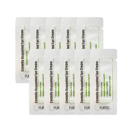 Крем для шкіри навколо очей з центеллой і пептидами PURITO Centella unscented Eye Cream, 1 мл (тестер), фото 2