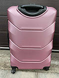 Сумка дорожная на колесах 65л Дорожній чемодан М Дорожня сумка РОЗОВЕ ЗОЛОТО СЕРЕДНЯ Валіза на 4х колесах, фото 9